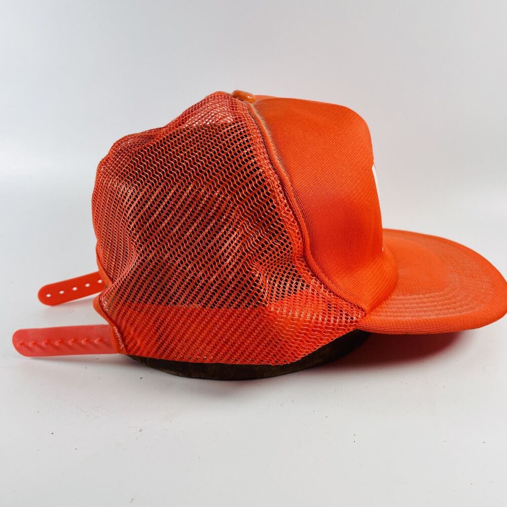 NRA Freedom Vintage Mesh Back Baseball Cap Snapback One Size Orange USA Made - Picture 3 of 9